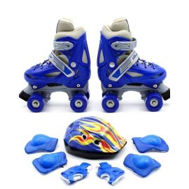 Kids Inline Skates with Helmet and Gloves, Children Roller Skates for Girls & Boys, Assorted Colour